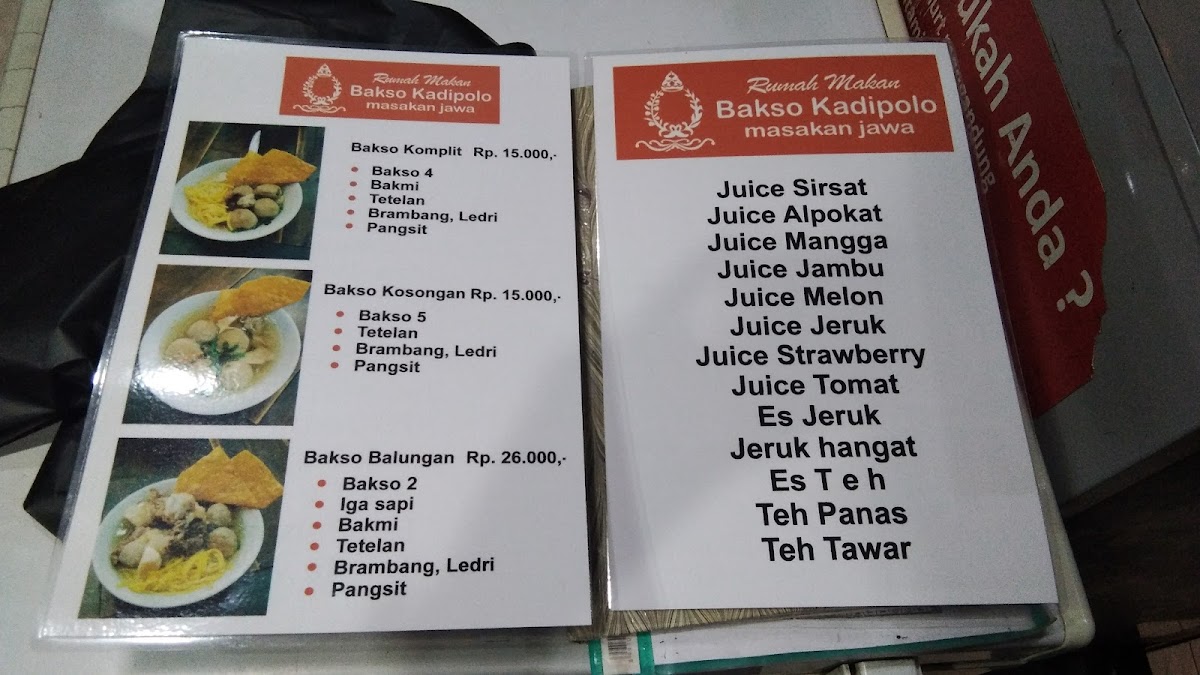 Bakso Kadipolo Solo Menu - Image 6